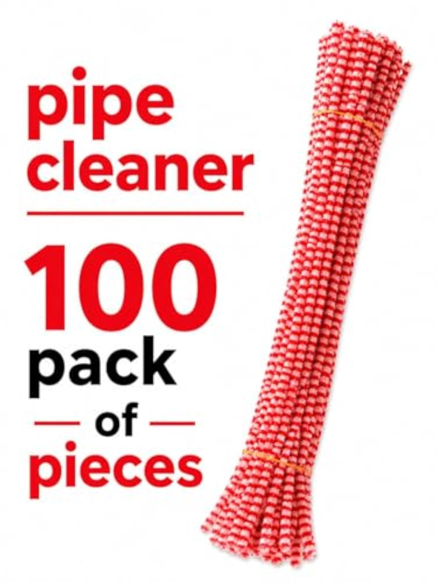 100Pcs Pipe Cleaners Craft Set, Chenille Stem Fuzzy Sticks