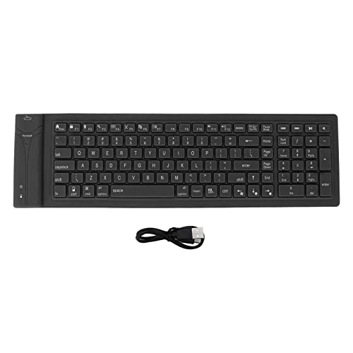 Clavier en silicone sans fil 108 touches étanche et enroulable