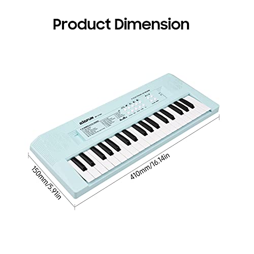 COMETX Piano électronique avec mini clavier Piano électronique avec mini clavier 37 touches Piano électronique Piano Bleu - Les Beatles, Paul McCartney, John Lennon, RIngo Starr, George Harrison COMETX Piano électronique avec mini clavier Piano électronique avec mini clavier 37 touches Piano électronique Piano Bleu – Image 4