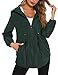 Wayleb Giacche Impermeabili da Donna Cappotto Lungo Giacca Casual Cappotto con Cerniera Cappuccio Trench Giubbino da Escursionismo per Corsa, Ciclismo, Arrampicata, Pesca