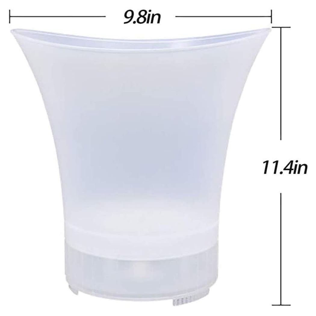 Trade Shop - Secchiello per Ghiaccio A LED Altoparlante Bluetooth Wireless Portatile Spiaggia Feste -