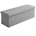 Deuba Banco Almacenaje Baúl Capacidad 131L Puff Otomana Plegable 115x38x38cm Gris Taburete Salón Oficina