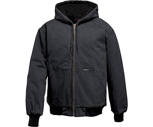 Wolverine Men's Houston Cotton Duck Hooded Jacket, Black