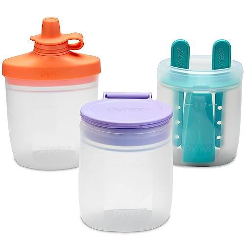 Pyrex Littles Silicone Baby Toddler Feeding Set, 6-PC