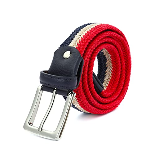 Ceinture en cuir tressé femme et homme en toile souple ajustable toutes tailles