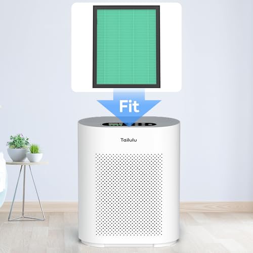 Image of Tailulu Air Purifier Filter for Tailulu HQKJ-180 Air Purifier, H14 Grade True HEPA for Large Room Filter Allergies Pollen Smoke Dust Pet Dander, HQKJ-180 Replacement Filter (Green 1Pack)