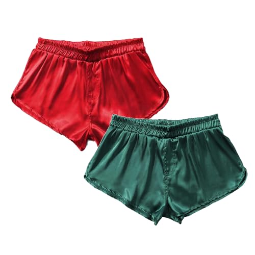 Boxer homme en satin de soie shorty sexy entrejambe courte caleçon chic