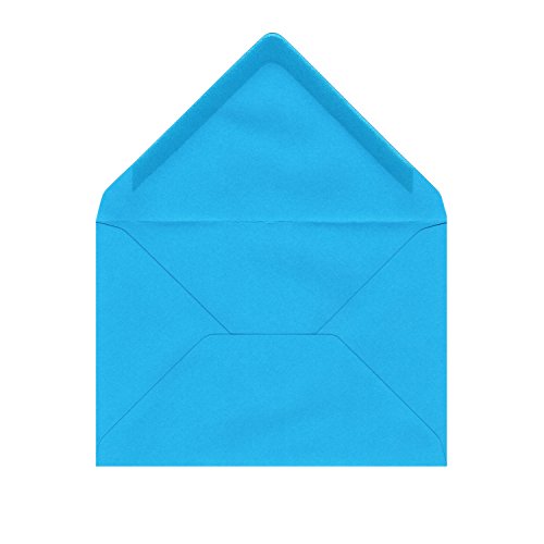 Sobres C6 de color azul brillante u0096 100 g/mu00b2 u0096 para tarjetas de felicitación A6, invitaciones de boda, letras, color azul claro C6