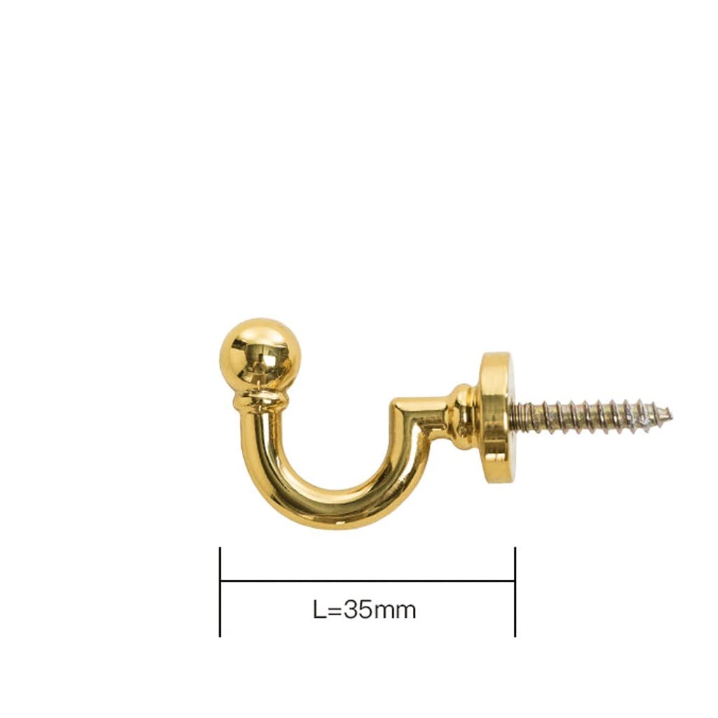 Tieback Hooks 2 Packvorhang Holdbacks Qualität Messing Wandmontierter Vorhang Risse mit Schrauben Draperybacks for Home Office Beste Dekoration