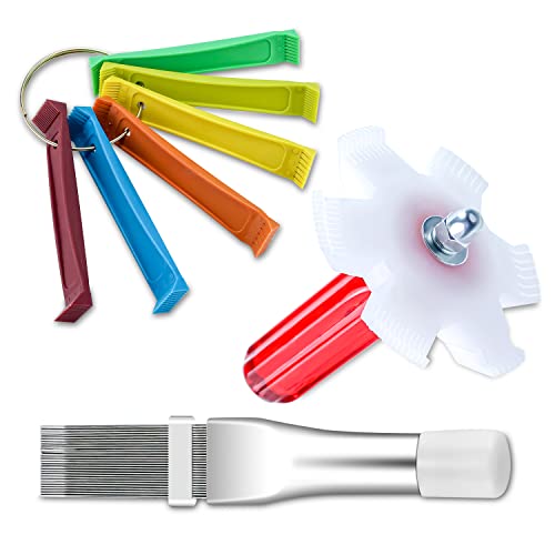 Cenipar 3PCS Air Conditioner Condenser Fin Comb Set Include FCR6 Fin Comb, Metal Radiator Fin Comb and Plastic Air Conditioner Fin Comb for Condenser Fin Combs Cenipar 3PCS Air Conditioner Condenser Fin Comb Set Include FCR6 Fin Comb, Metal Radiator Fin Comb and Plastic Air Conditioner Fin Comb for Condenser Fin Combs