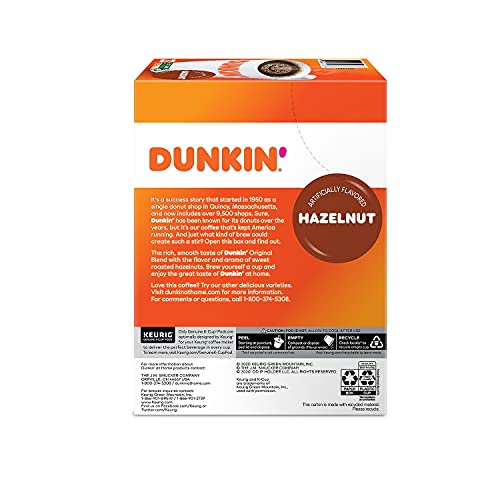 Dunkin Donuts Hazelnut Flavored Coffee K-Cups For Keurig K Cup Brewers (24 Count) - image 5