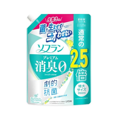 ソフランPS フレッシュグリーンアロマの香り つめかえ用特大 950ml×6 ライオン 柔軟剤 詰め替え セット 衣類用 日用品 消耗品 通販 ふるさと納税 大阪 堺市