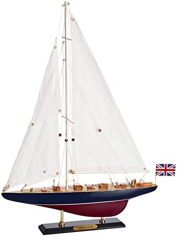 SAILINGSTORY Wooden Sailboat Decor Model Ship Endeavour