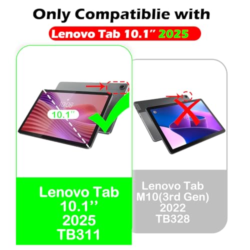 YRH Case for Lenovo Tab 10.1 inch 2025 (TB311FU/TB311XU), Kids EVA Shockproof Cover for Lenovo 10.1'' Tablet Case, with Stand Handle (Blue)