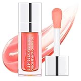ZARICS Plumping Lip Oil, Hydrating Lip Gloss Tinted Lip Balm Lip Care Transparent Toot Lip Oil, Long