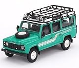 1/64 MINI-GT Land Rover Defender 110 1985 County Station Wagon Tritend Verde Maniglia Destra 590