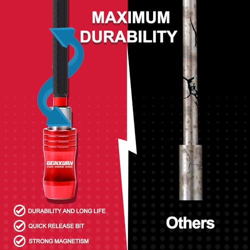 Geinxurn 2.5 Inches Impact Screwdriver Bit Holders, 6 PC Magnetic Extension Quick-Change Socket Drill Bit Holder Hex Shank Quick Release Drill Bit Guide