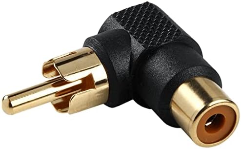 ADATTATORE AUDIO AD ANGOLO DI 90? MASCHIO RCA - FEMMINA RCA ROSSO - Gica Elettronica