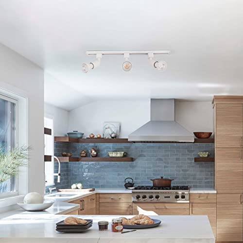 Mirrea J Type Track Lighting Head To E26 Medium Screw Base Adapter Light Direction Adjustable Pack Of 3 (White) #TOP5