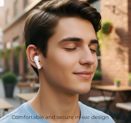 Image of Original Buds 2r for Oneplus Nord Wireless Equipped Mic 12.4mm Drivers Noise Reduction Long Battery 38Hr, Clear and Crisp Voice, Lightweight in-Ear Type C Charging (White)
