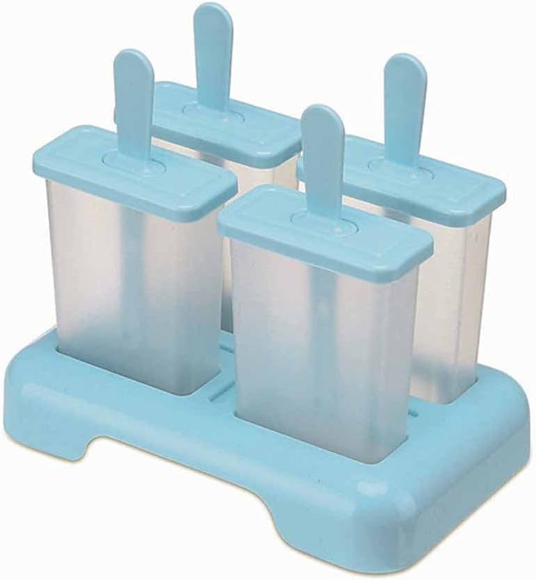 9/4/2/1 Hole Silicone Ice Cream Chocolate Tray Ice Cream DIY Mold Dessert Ice Cream Mold with Popsicle Stick (Color : D)