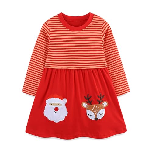 Toddler Girl Long Sleeve Dress Stripe Easter Cotton Casual Spring Autuman Tunic Playwear Basic Shirt Party Dresses