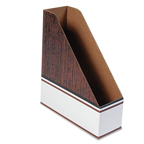 Bankers Box - Corrugated Cardboard Magazine File, 4 x 11 x 12 3/4, Wood Grain, 12/Carton 07224 (DMi CT