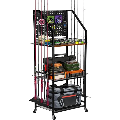 Fishing Rod Holder for Garage Organization, Fishing Rod Rack, Fishing