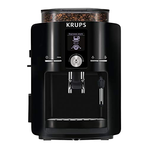 KRUPS EA8250 Fully Auto Espresso Machine, Espresso Maker, Burr Grinder, 60 Ounce, Black