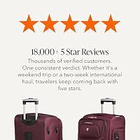 SwissGear Sion Softside Expandable Spinner Luggage Durable Lightweight Travel Suitcase, Merlot, Carry-On — image 9