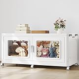 BROVIEW 75Gal Extra Large Storage Bins with Lid, 300Qt Plastic Stackable Storage Bins with Wheels, Collapsible Closet Organizer and Storage...