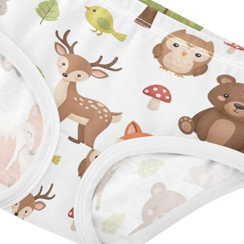 Cute Forest Animals Foxes Deers Girls Underwear Toddler 2t Cotton Panties Little Girl Aesthetic Briefs Girls Undies4