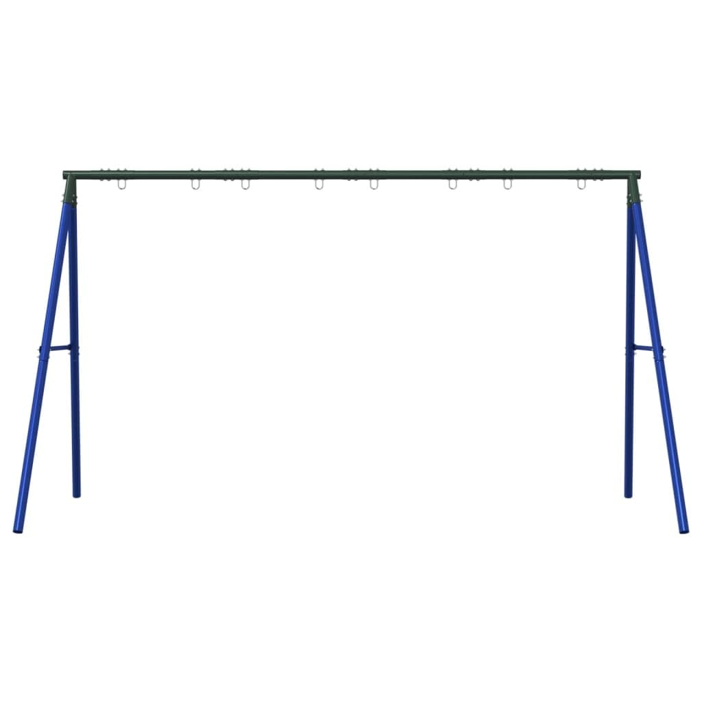 Schaukelgestell aus lackiertem Stahl 341 x 185 x 185 cm, belastbar bis 200 kg, für 4 Kinder, kompatibel mit Schaukelsitzen, Nestschaukel und Trapezen, ideal für Garten, Spielplatz, Outdoor
