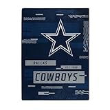 NORTHWEST ENTERPRISES NFL Digitize Design Plush Raschel Thow Blanket, 60'x80' (Dallas Cowboys)