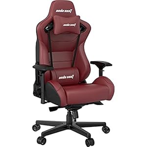 Anda Seat Kaiser Series Pro Black & Maroon-Premium Office Lumbale Rugsteun Bureaustoel-Ergonomische Rugsteun, Zit- en Armhoogte Aanpassing Gaming Seat, Kastanjebruin, XL