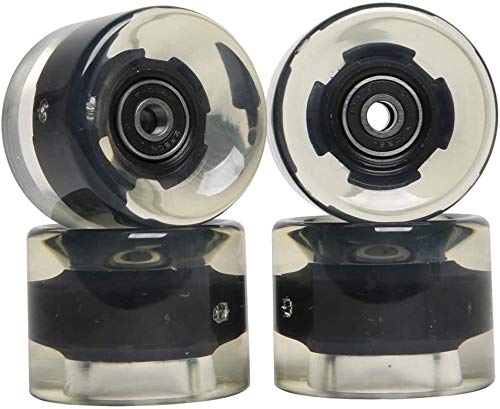 FREEDARE 58mm Skateboard Wheels 82a + ABEC-7 Bearing Steel and Spacers Cruiser Wheels (Pack of 4)