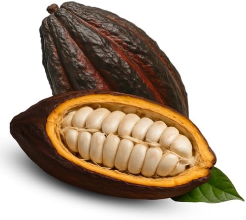 London Grocery Fresh Ceremonial Cacao Pods – 1kg Raw Ceremonial Grade Cacao Fruit from St. Lucia | Exotic Chocolate Cocua Fruit