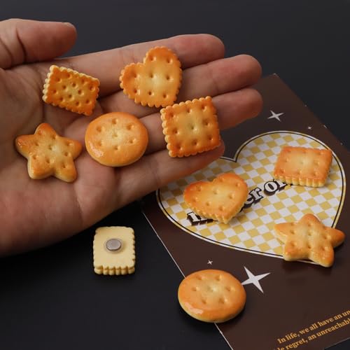 10 imanes decorativos de nevera con forma de galleta miniatura 5
