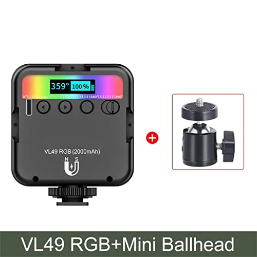 Image of RGB Full Color LED Video Light 2500K-9000K 800LUX Magnetic Mini Fill Extend 3 Cold Shoe 2000mAh Type-c Port(D)