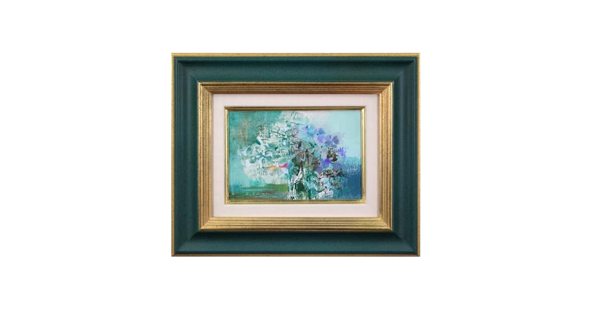 Amazon.co.jp: 蝦名協子『紫陽花の頃』油彩画真作保証 絵画
