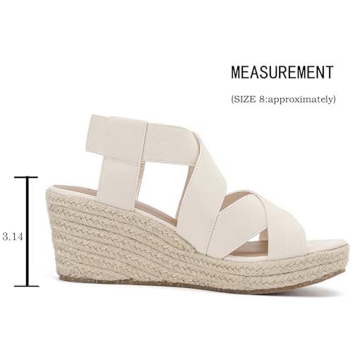 Image of Luoika Women's Wide Width Platform Wedge Sandals
