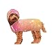 Orange Glitter Pet Bathrobe Quick Drying Towel with Hood Wearable Dog Towel