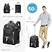 SWICKY RICOOI Backpack with wheels,50L Rolling laptop backpack with Anti-Theft,rolling backpack for travel,Water-Resistant Carry-On Luggage,Business and Commuting