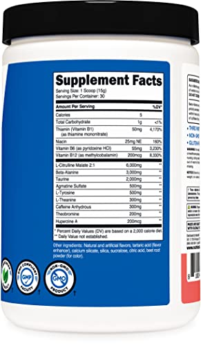 Nutricost Pre-Workout Powder Complex, Watermelon, 30 Servings, Vegetarian, Non-Gmo And Gluten Free #TOP3