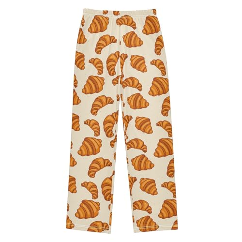 Pajama Pants Soft Lounge Pants with Pockets Crunchy Croissants Sleepwear Bottoms 6-14 Year