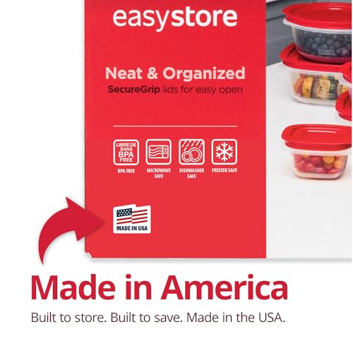 Image of Rubbermaid EasyStore Containers, 38-Piece Set, Food Storage Containers, Food Storage Containers with Lids