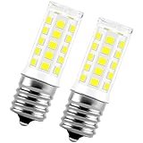 MIFLUS E17 Led Bulb Kei D28a Microwave Oven Appliance Bulb E17 Intermediate Base,for Refrigerator Light Bulb Replacement 3W Compact Bright Lighting, AC100-130V 5000K Daylight Oven Bulb 2Packs