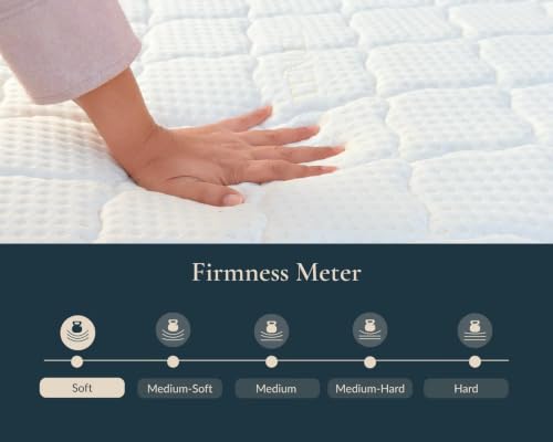 Image of Boston Zenith Premium 8-Inch Certified Natural Latex Mattress, King Size (75 x 72 X 8 Inch), Soft | Graphite Infused | High-Density Pocket Springs | Hypoallergenic | 5-Year Warranty