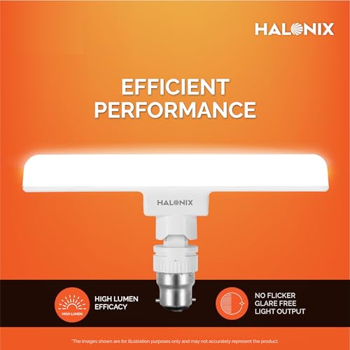 Image of Halonix 10 Watts B22d LED bulb tube Light Cool White, Pack of 5, T-bulb