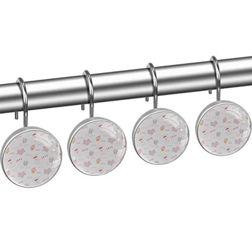 Crochets pour rideau de douche en acier inoxydable durable